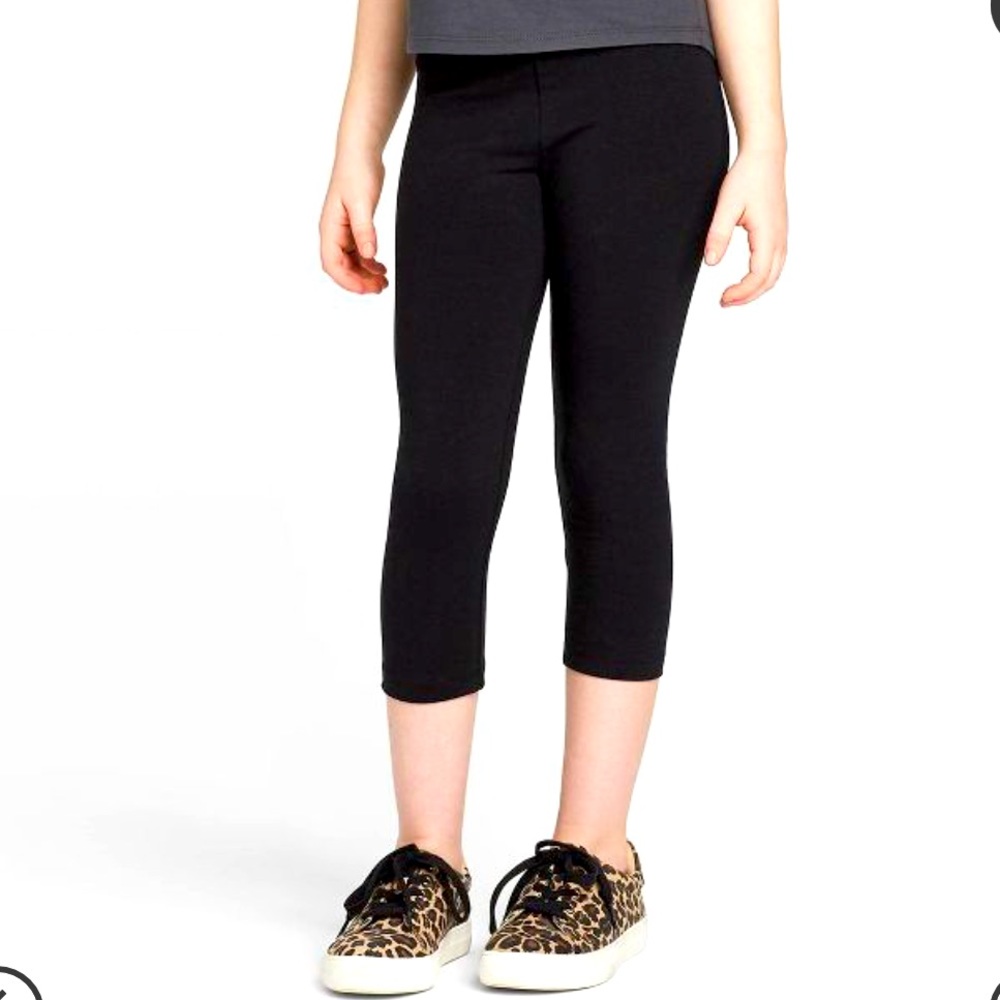 Girl's Capri Leggings, set of 2 black, 10-12 large by Cat & Jack